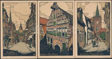 Emden - 4 db jó állapotban lévő városképes lap