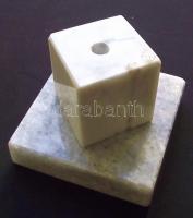 Márvány levélnehezék tolltartóval 8x10cm