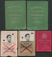 Okmány tétel: 8db fényképes vasúti és villamosbérlet (1922-1975), egy 1940/41-es fényképes diákigazo...