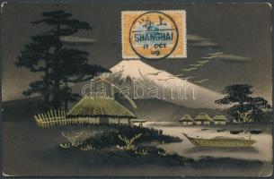 Japanese art postcard with a chinese stamp (EK)