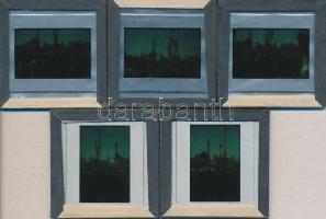 cca 1940 Katonai ünnepség a Hősök terén - 5db színes diapozitív