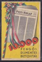 1929 Az 50 éves Pesti Hírlap 4 oldalas reklám naptárja