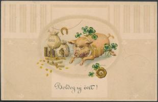 New Year pig litho