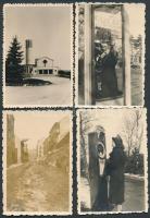 cca 1940 Mozgalmas budapesti életképek kocsmával, focipályával, telefonfülkével 6x9cm (összesen 8db)