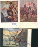 3 db I. világháborús katonai lap, s: W. Kossak