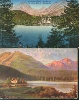 Tátra, Csorba-tó - 2 db régi képeslap, az egyik Raphael Tuck Oilette