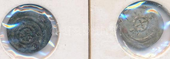 1116-1131. Denár Ag (2x) "II. István" (0,36g) T:3,2
Huszár 92.,76.,Unger I.: 41.,42