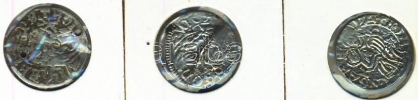 1482-1486. Denár Ag (2x) "I. Mátyás" (0,46g/0,52g) + 1489. Denár "I. Mátyás" (0,...