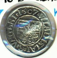 1507. Denár Ag "II. Ulászló" (0,54g) T:2 Huszár 811.,Unger I.: 646.b