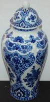 Régi német porcelán urna igazi kobalt festéssel hibátlan állapotban / German chinaware urn with genuin cobalt painting in flawless condition 32cm