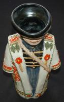 Debreceni népviseletű férfi mázas kerámia figura a Molnár-Marton műhelyből. Hibátlan, eredeti dobozában / Ceramic figure in Hungarian folk costume, in original package 23cm