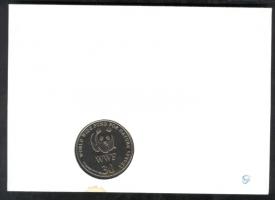 1986. "30 éves a WWF-Jegesmedve" ffém emlékérem  érmés borítékon szovjet bélyeggel + bélye...