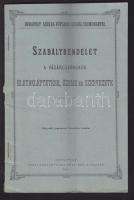 1897 Szabályrendelet a vásárcsarnokok életbeléptetése, üzeme és szervezete tárgyában. Bp., 1897. Pesti könyvnyomda 70p.