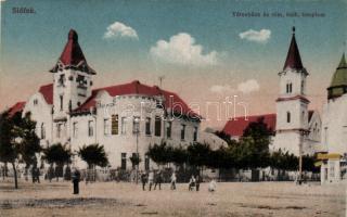 Siófok Városháza és Római katolikus templom, Divald & Monostory