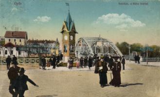 Győr Színház, Rába híd, Divald & Monostory (fa)