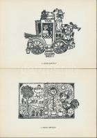 1962 12 metszet magyar grafikusoktól, benne Gross Arnold, Drahos István, Varga Gyula, stb. sorszámoz...