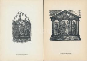 1962 12 metszet magyar grafikusoktól, benne Gross Arnold, Drahos István, Varga Gyula, stb. sorszámoz...