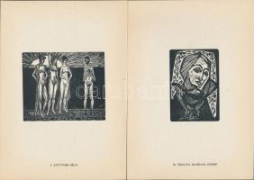 1962 12 metszet magyar grafikusoktól, benne Gross Arnold, Drahos István, Varga Gyula, stb. sorszámoz...