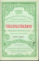 1943 Magyar-Hollandi Bank tőkegyűjtő könyv