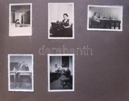 1941-1944 Fotóalbum az osztrák katonai lovasiskolaként és állomáshelyként szolgáló Schlosshofban kés...