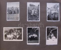 1941-1944 Fotóalbum az osztrák katonai lovasiskolaként és állomáshelyként szolgáló Schlosshofban kés...