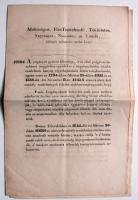1846 19304 sz. szabályrendelet a kóborló cigányokról. 3 nyomtatott oldal