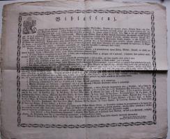 1807 Wihlassenj szlovák nyelvű oklevél / Slovakian warrant 49x40 cm