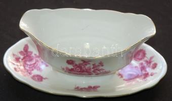 24 darabos komplett kézzel festett sorszámozott virágmintás jelzett Zsolnay porcelán étkészlet  hibá...