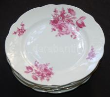 24 darabos komplett kézzel festett sorszámozott virágmintás jelzett Zsolnay porcelán étkészlet  hibá...