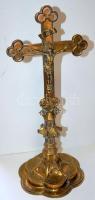 Nagyméretű díszes fém feszület / Large ornamented metal crucifix 40x17cm