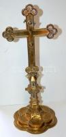 Nagyméretű díszes fém feszület /
Large ornamented metal crucifix 40x17cm