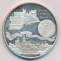 1990. 500Ft Ag "Mátyás király / Buda látképe" T:PP Dísztokban