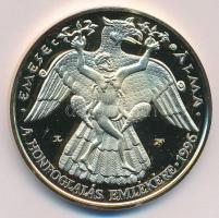 Lebó Ferenc (1960-) DN. "A Honfoglalás emlékére / Álmos áldozata" aranyozott emlékérem (43mm) T:PP
