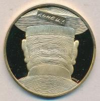 Fritz Mihály (1947-) 1991. "Szovjet csapatok kivonása / KONYEC" aranyozott emlékérem (43mm...