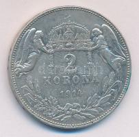 1914. 2K Ag "Ferenc József" T:2 /  Hungary 1914. 2 Korona Ag "Franz Joseph" C:XF
