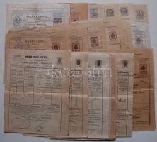1887-1921 29db marhalevél az állatok utaztatásához