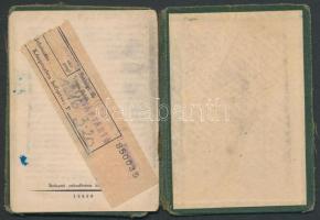 1947 Budapesti személyazonossági igazolvány városi illetékbélyeggel