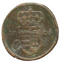 1706. XX Poltúra "II. Rákóczi Ferenc" Madonnás ellenjeggyel! (37mm/14.67g) T:2-,3 /
Hungar...