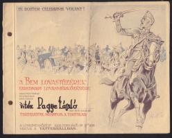 1933 Meghívó és műsor a Bem lovastüzérek ezrednapi lovasmérkőzésére 4p