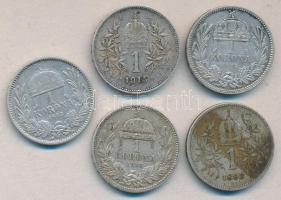 1893KB 1K Ag + 1915KB. 1K Ag (2x) + Ausztria 1893. 1K Ag + 1915. 1K Ag T:2,2-,3