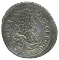 1695CH 3Kr Ag "I. Lipót / Madonna" (1.53g) T:2- /  Hungary 1695CH 3 Kreuzer Ag "Leopold I / Madonna" (1.53g) C:VF Huszár: 1477., Unger II.: 1090.a
