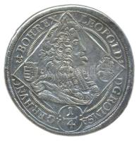 1698KB 1/4 Tallér Ag "I. Lipót" (9.07g) T:1-,1 /  Hungary 1698 1/4 Thaler Ag "Leopold I" Kremnitz (9.07g) C:AU,UNC Huszár: 1410., Unger II.: 1050
