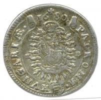 1680. XVKr Ag "Lipót" Körmöcbánya (6.88g) T:2- /
Hungary 1680. XV Kreuzer Ag "Leopold...