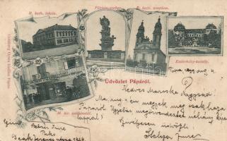 1899 Pápa Adóhivatal, Flórián szobor, Eszterházy-kastély