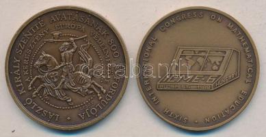 1985. Pólya György-International Congress on Mathematical Education" Br emlékérem + Lebó Ferenc (1960-) 1992. "László király szentté avatásának 800. évfordulója - Nagyvárad alapításának 900 . évfordulója" Br emlékérem T:1