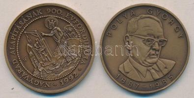 1985. Pólya György-International Congress on Mathematical Education" Br emlékérem + Lebó Ferenc...