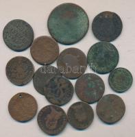 Ausztria 1781-1858. 15db krajcár T:3,3-,4 Austria 1781-1858. 15pcs of Austrian Kreuzer C:F,VG,G