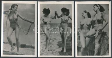 10db régi akt fotó és levelezőlap