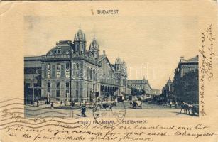 Budapest Nyugati pályaudvar hosszúcímzéses ritka perspektívából T2