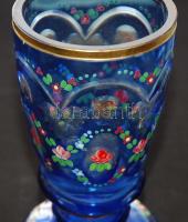 Muránói festett üveg kupa hibátlan állapotban /
Painted Murano glass cup 16,5cm